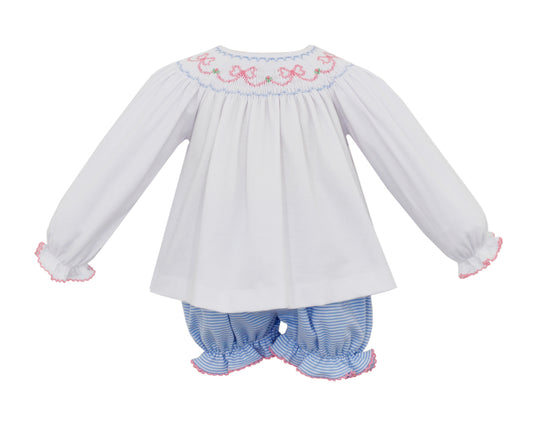 Bow Smocked Bloomer Set