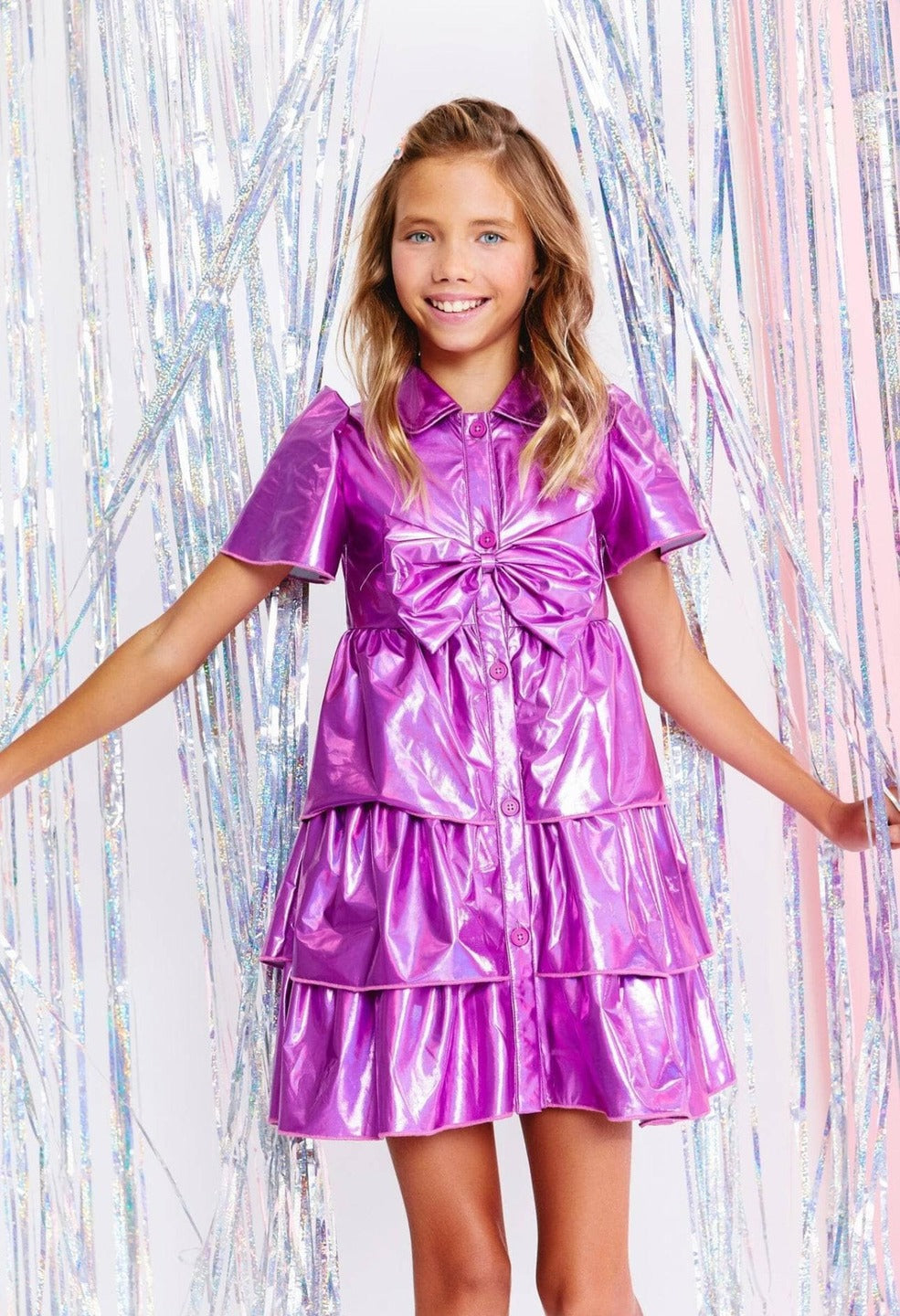 Iridescent Purple Bow Dress