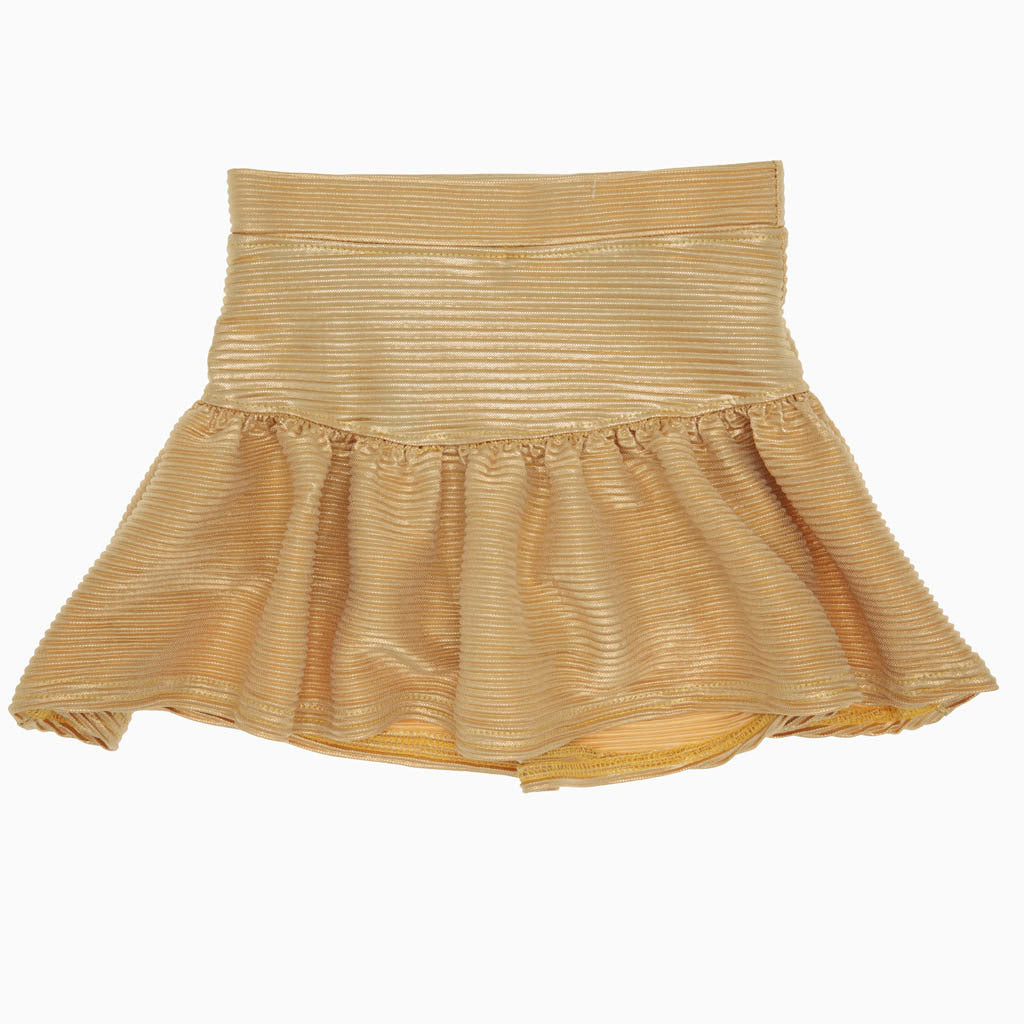 Metallic Gold Shimmer Skort