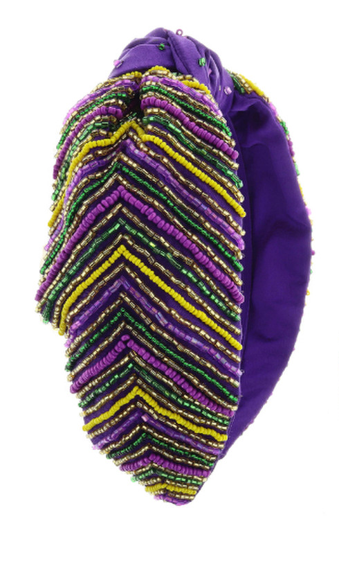 Mardi Gras Chevron Headband