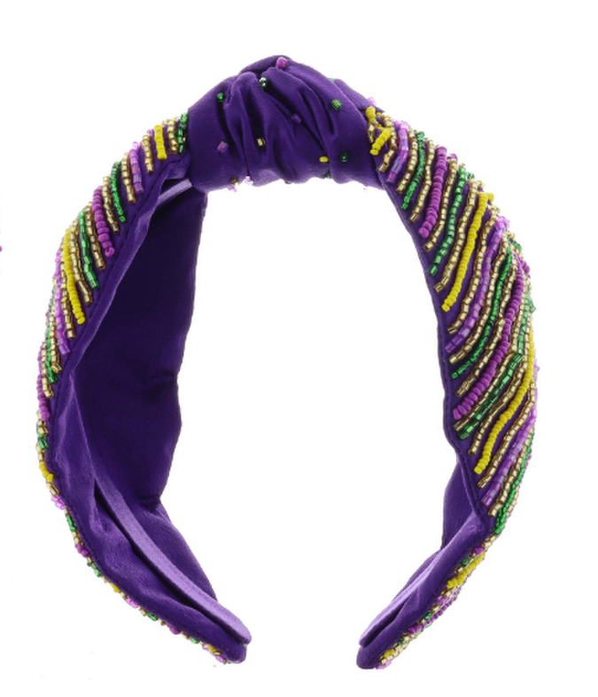 Mardi Gras Chevron Headband