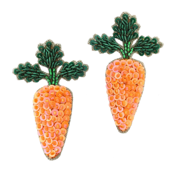 Beaded Carrot Earrings