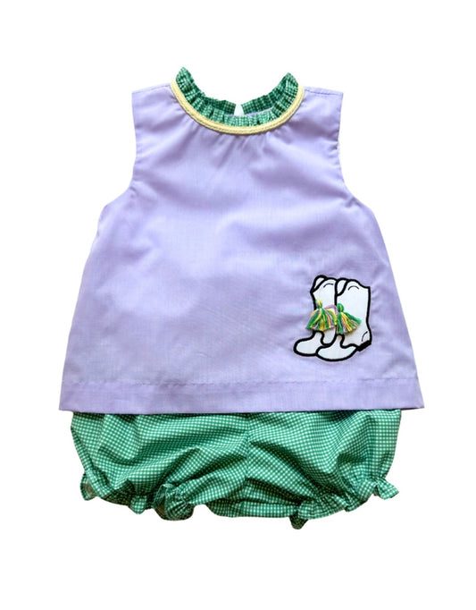 Mardi Gras Marching Boot Bloomer Set