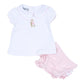 Pink Vintage Bunny Collard Diaper Set
