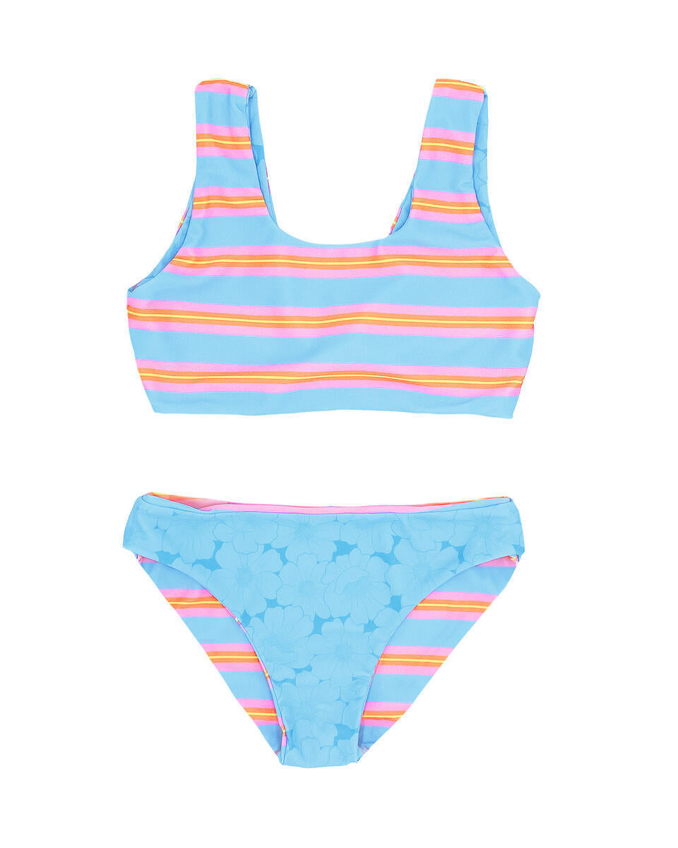 Crystal Blue Island Hopper Reversable Bikini