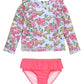 Princess Seam Ruffle Rash Guard 2-Piece