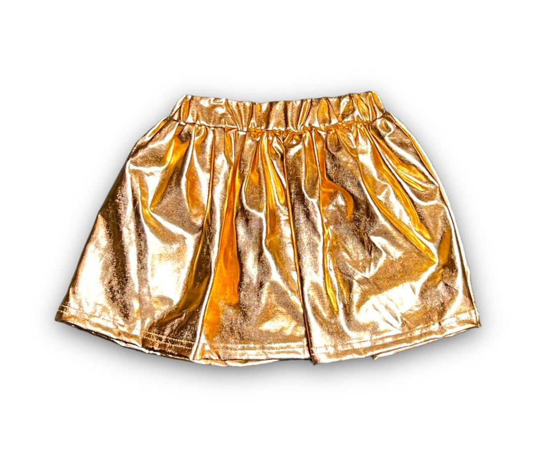 Belle Cher Gold Metallic Skirt