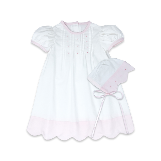1956 Daygown Set Blessings White & Pink
