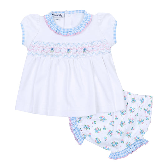 Anna's Classics Smocked Ruffle Diaper Set