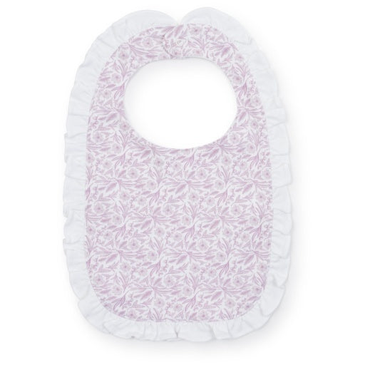 Pink Floral Ruffle Bib