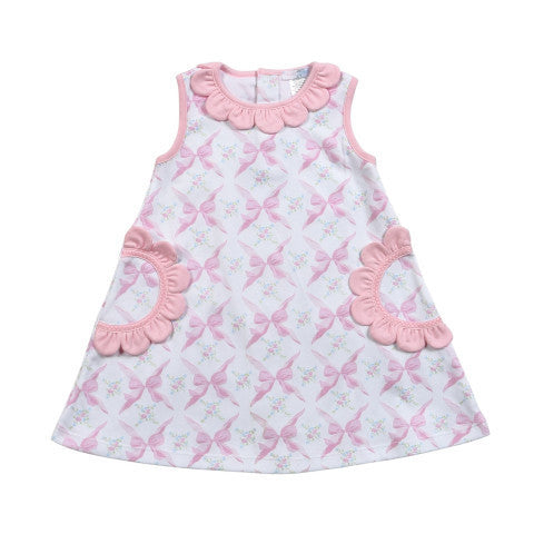 Pink Bows Pima Dress