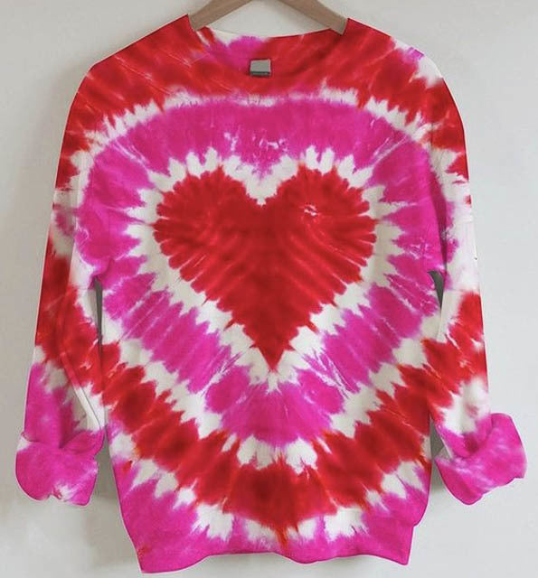 Heart Tie Dye Sweatshirt