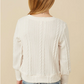 Knit Floral Embroidered Long Sleeve Top