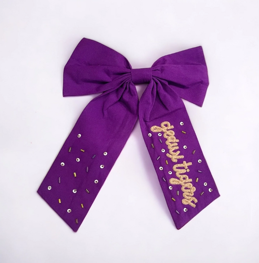 Geaux Tigers Tail Bow