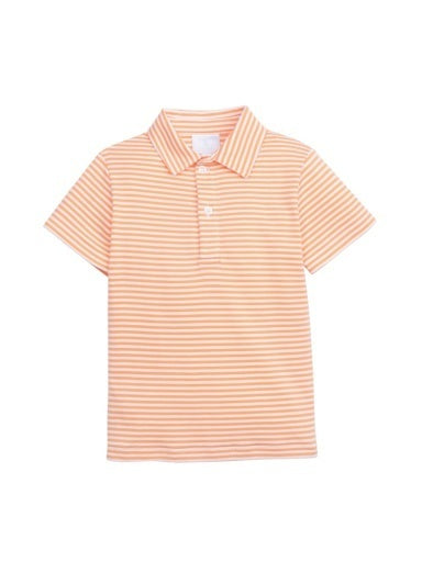 Short Sleeve Polo - Orange Stripe