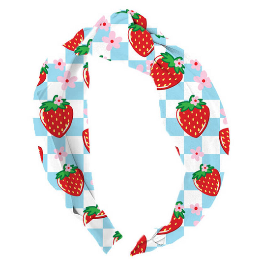 Strawberry Top Knot Headband