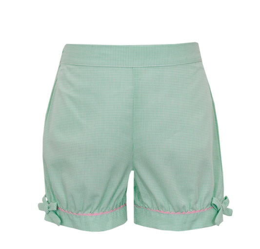 Green Mini Gingham Short