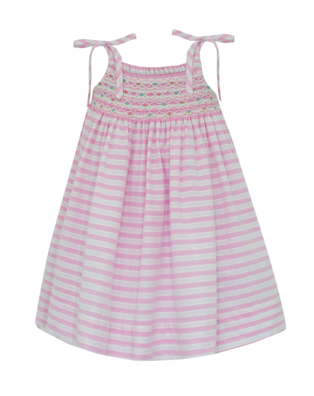 Pink Sheer Stripe Sun Dress