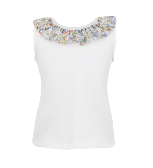 Liberty Collar White Tank