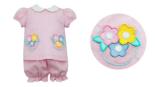 Pastel Flowers Diaper Set