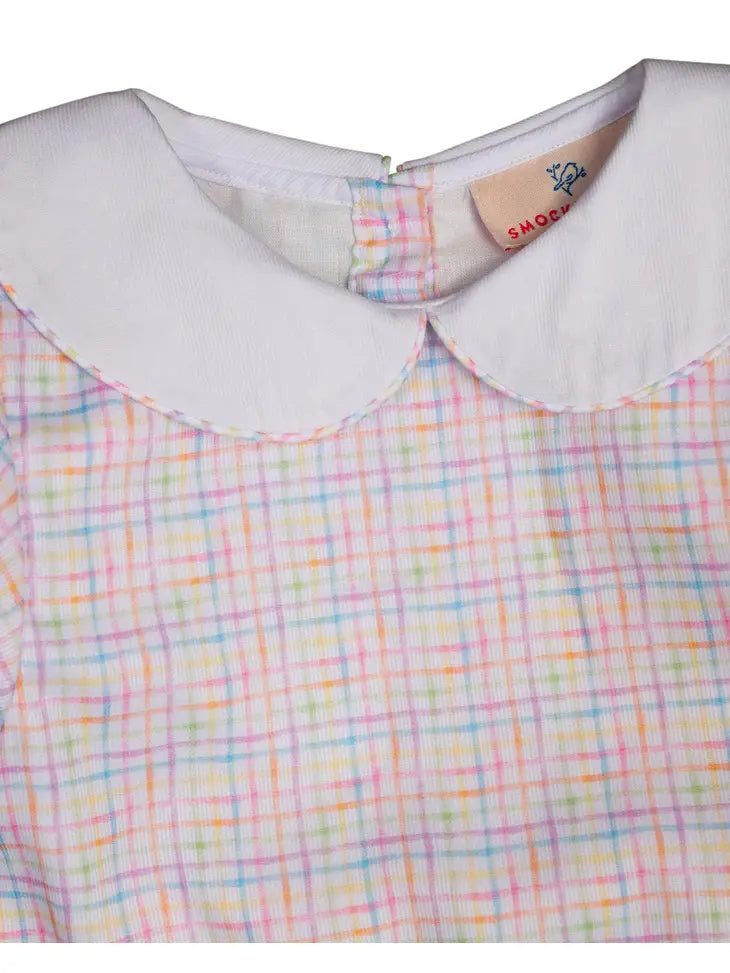 Rainbow Plaid Bunny Pocket Bloomer Set