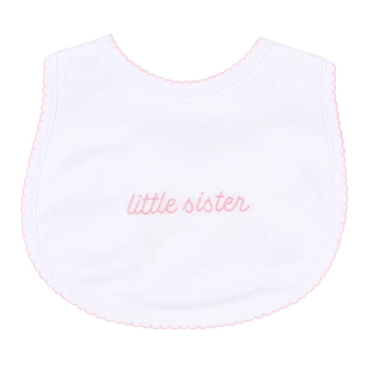 Little Sister Embroidered Bib