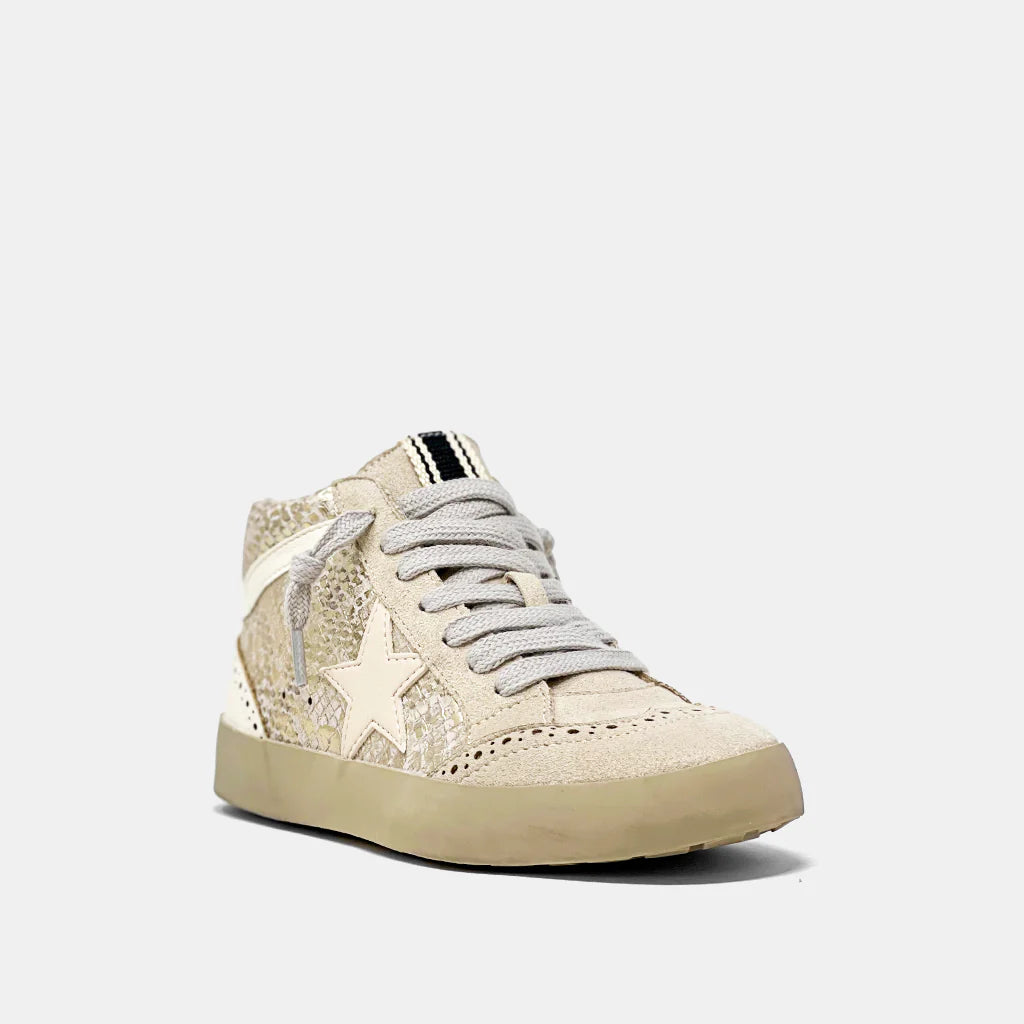 Paulina High Top Sneaker Gold Snake