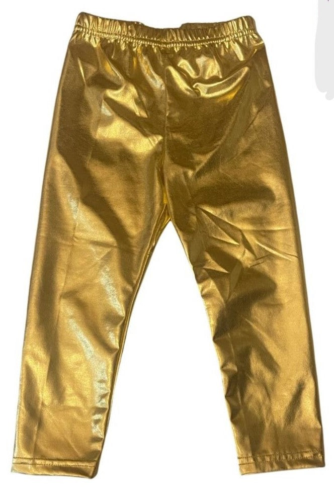 Gold Metallic Leggings