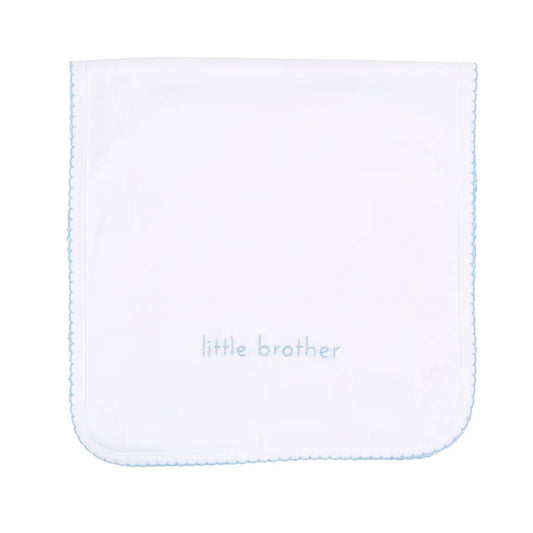 Little Brother Embroidered Burp Cloth