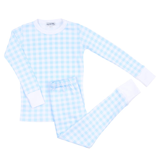 Baby Checks Blue PJ Set