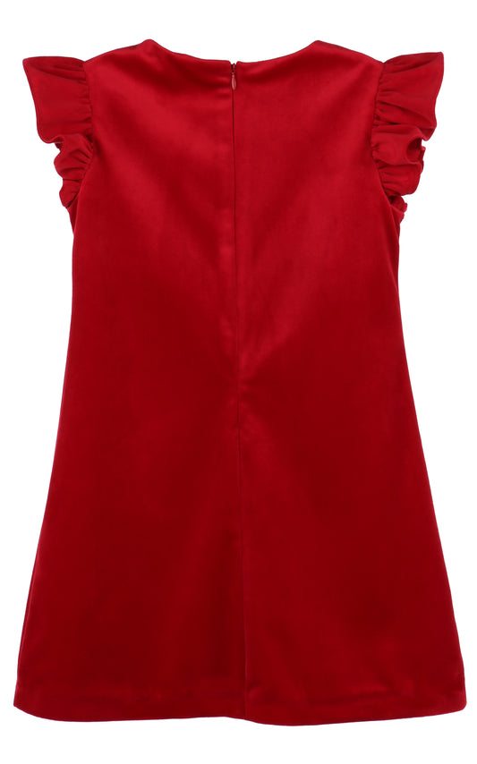 Deluxe Red Velvet Shift Dress