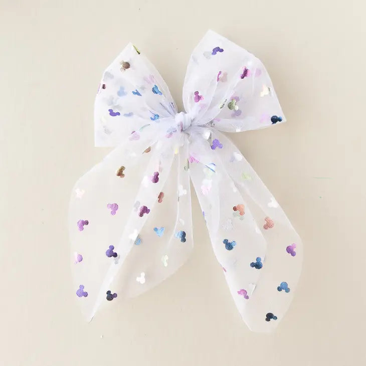 Bibbidi Bobbidi Bow Tulle Bow - White