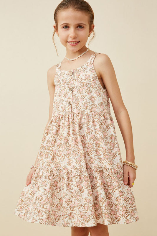 Taupe Daisy Tank Dress