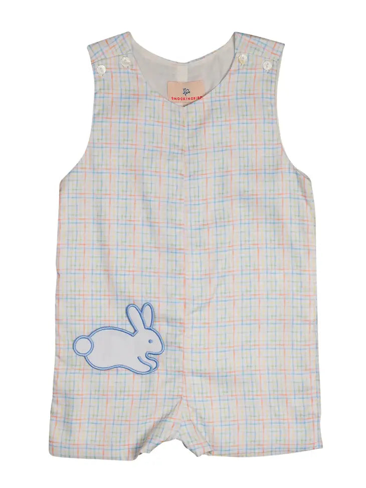 Rainbow Plaid Bunny Pocket Jon Jon