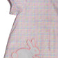 Rainbow Plaid Bunny Pocket Jumper Dress