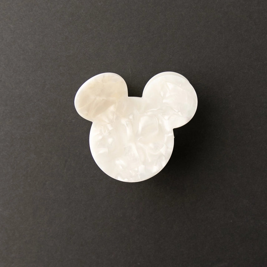 White Mouse Claw Clip